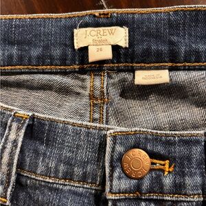 J. Crew Blue Denim Jeans with Gold Stitching